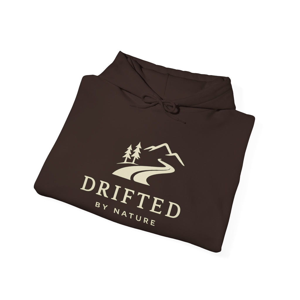 Drifted by Nature Hoodie — Minimal Mountain Road Graphic Hoodie