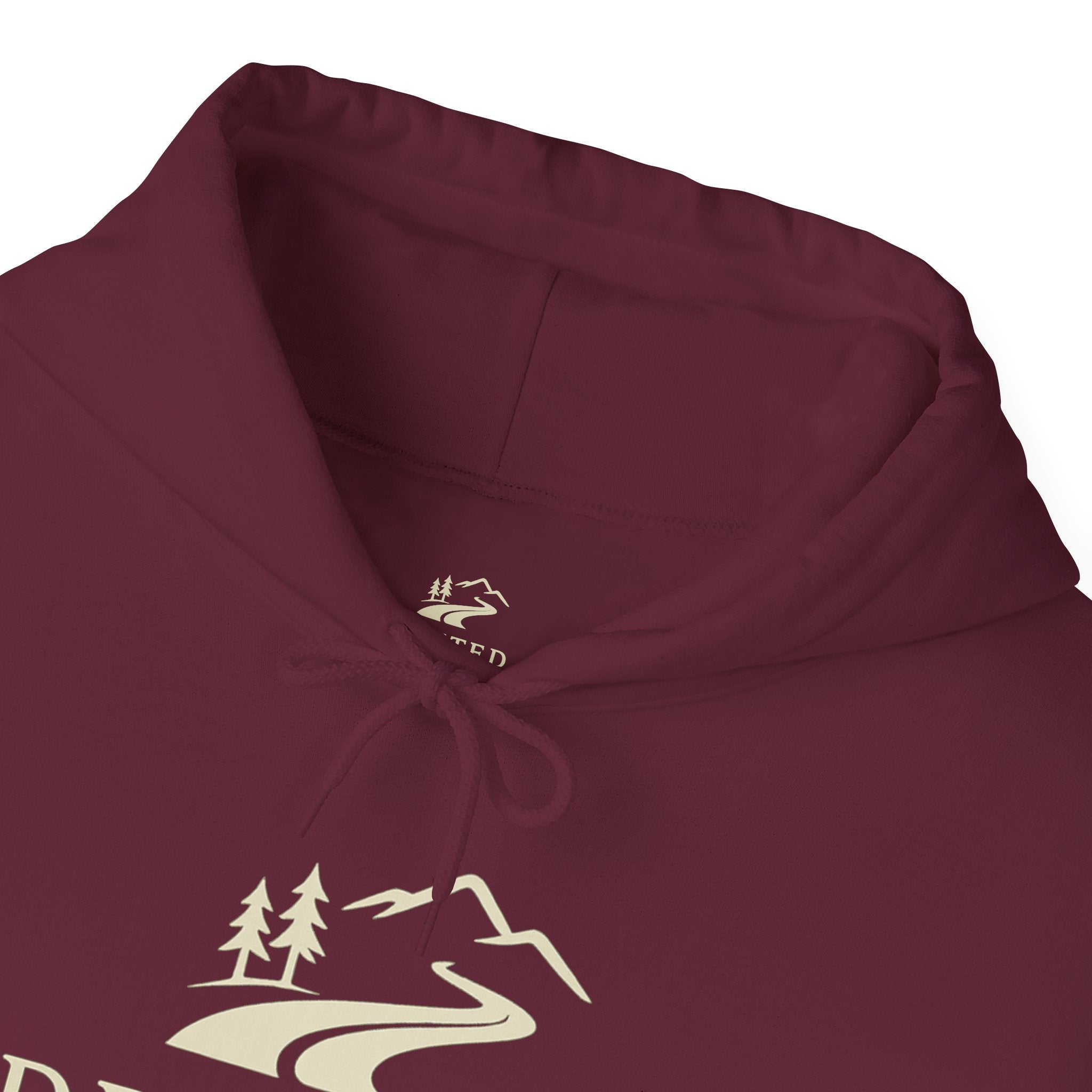 Drifted by Nature Hoodie — Minimal Mountain Road Graphic Hoodie