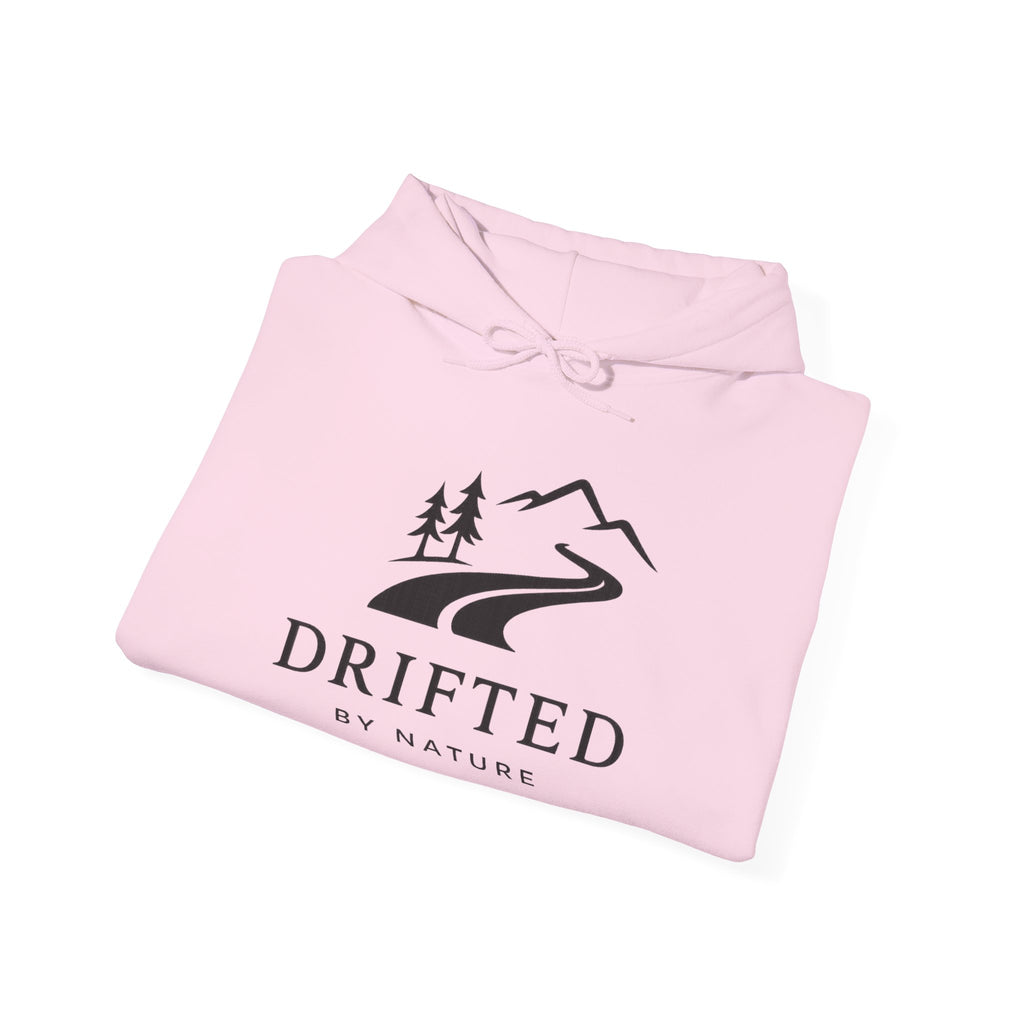 Drifted by Nature Hoodie — Minimal Mountain Road Graphic Hoodie