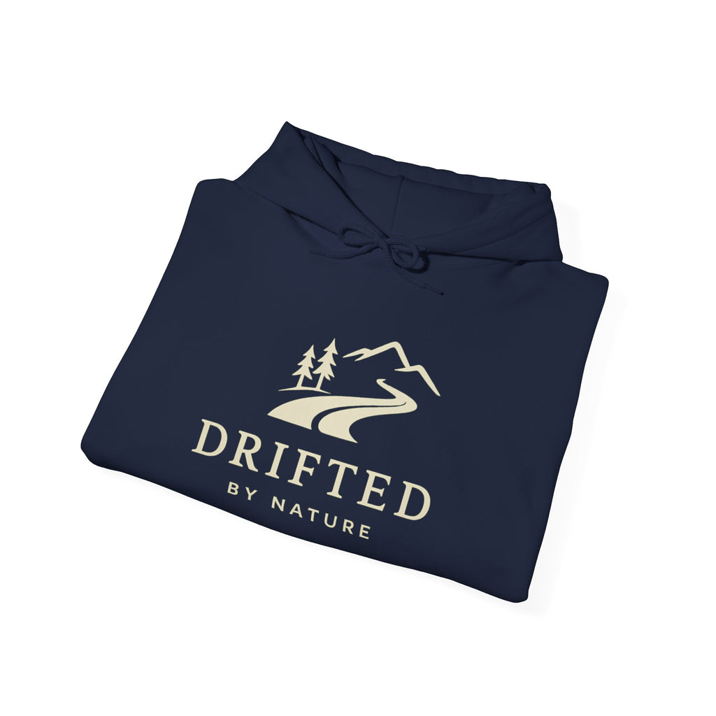 Drifted by Nature Hoodie — Minimal Mountain Road Graphic Hoodie