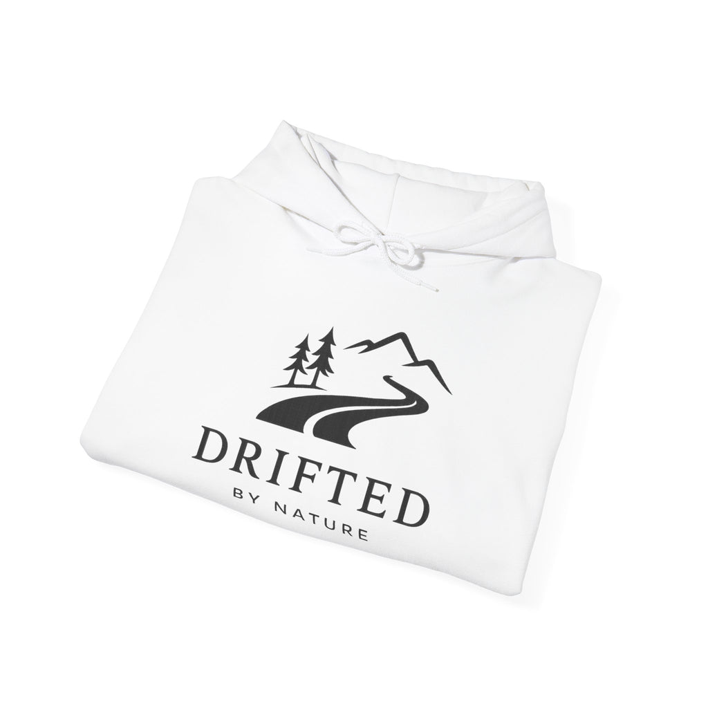 Drifted by Nature Hoodie — Minimal Mountain Road Graphic Hoodie
