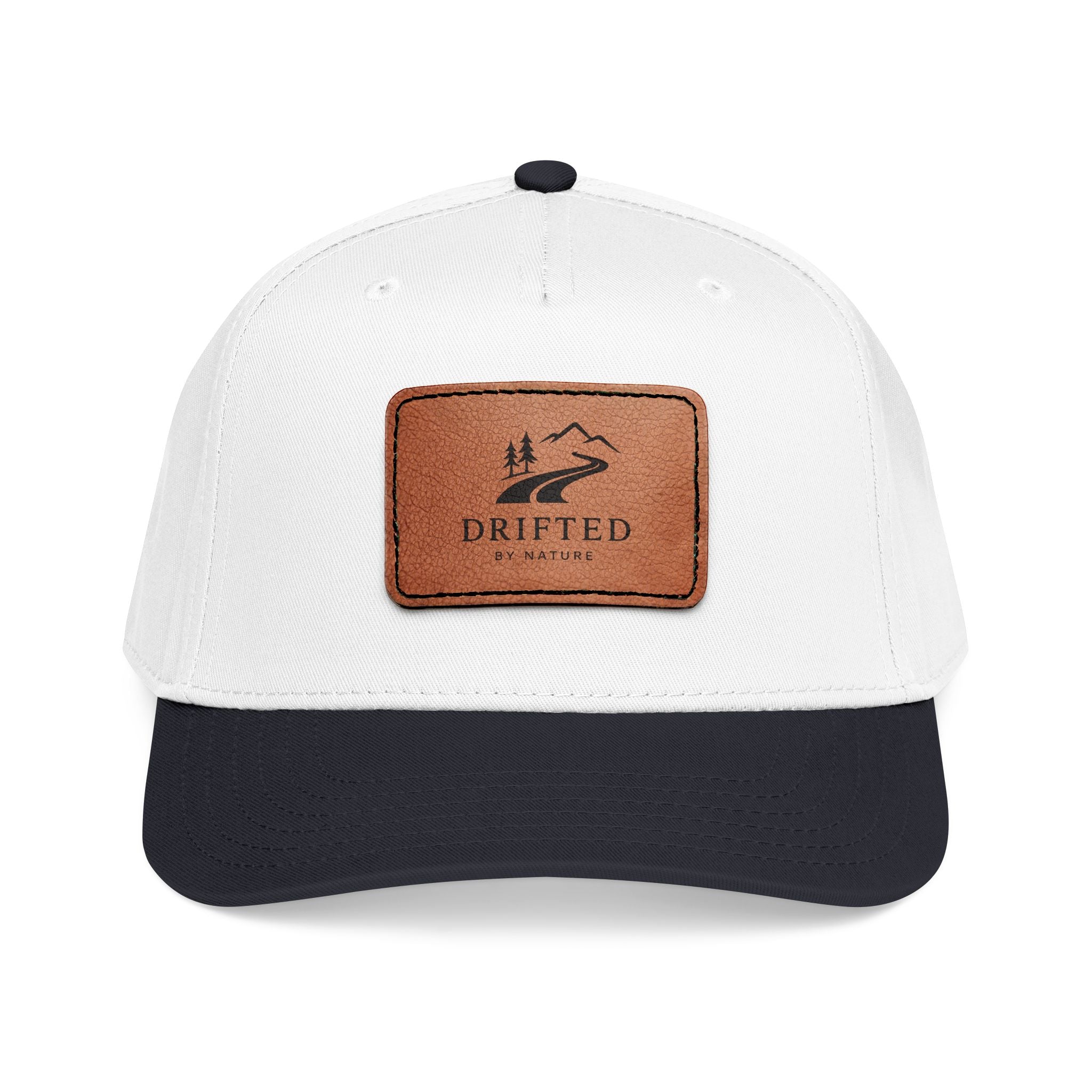 Drifted by Nature Leather Patch Cap — Structured Baseball Hat