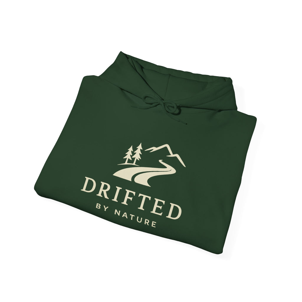 Drifted by Nature Hoodie — Minimal Mountain Road Graphic Hoodie