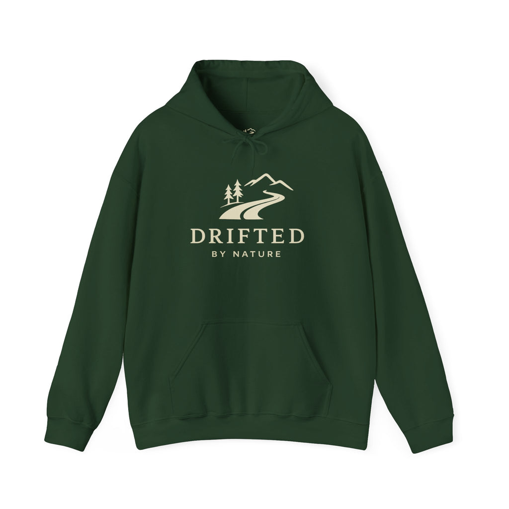 Drifted by Nature Hoodie — Minimal Mountain Road Graphic Hoodie