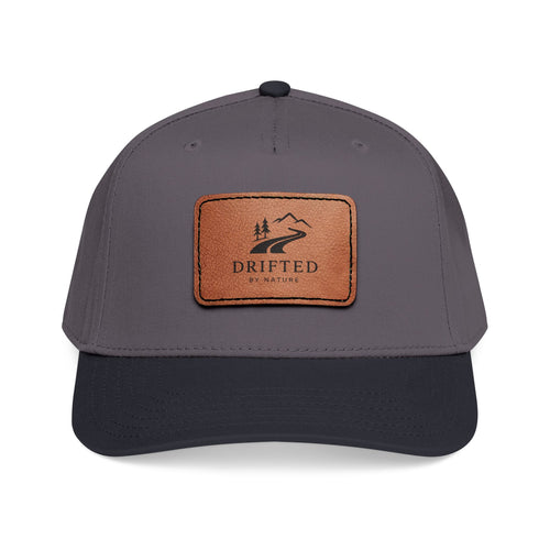 Drifted by Nature Leather Patch Cap — Structured Baseball Hat
