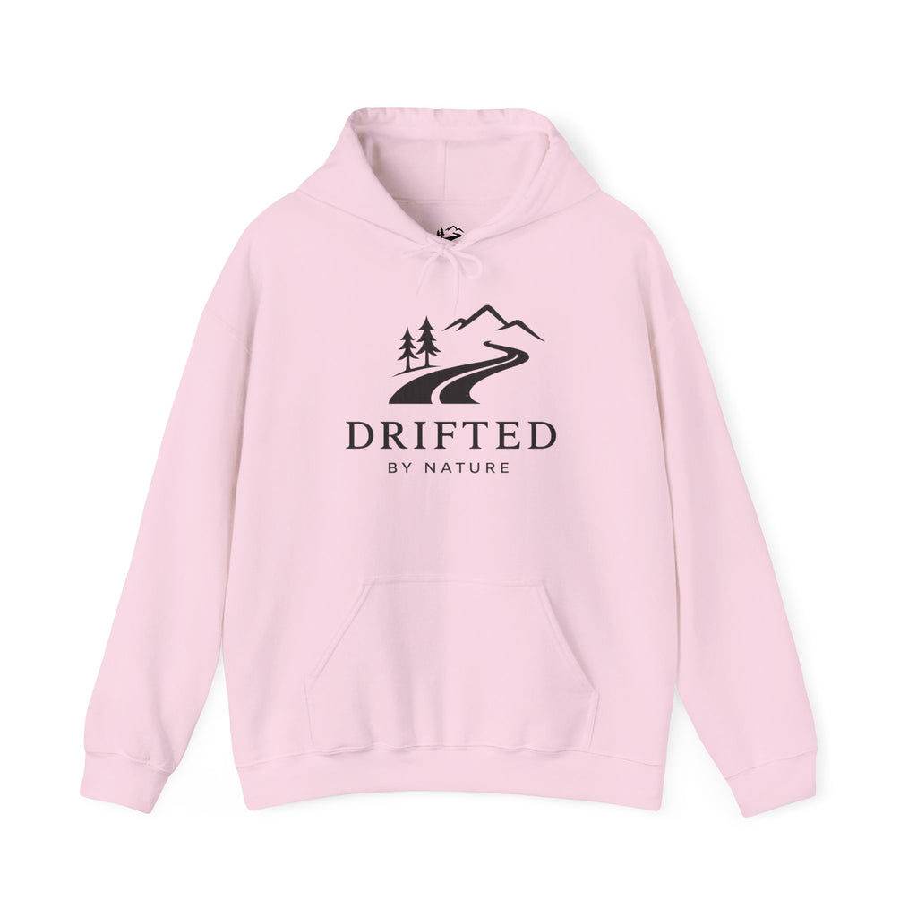 Drifted by Nature Hoodie — Minimal Mountain Road Graphic Hoodie