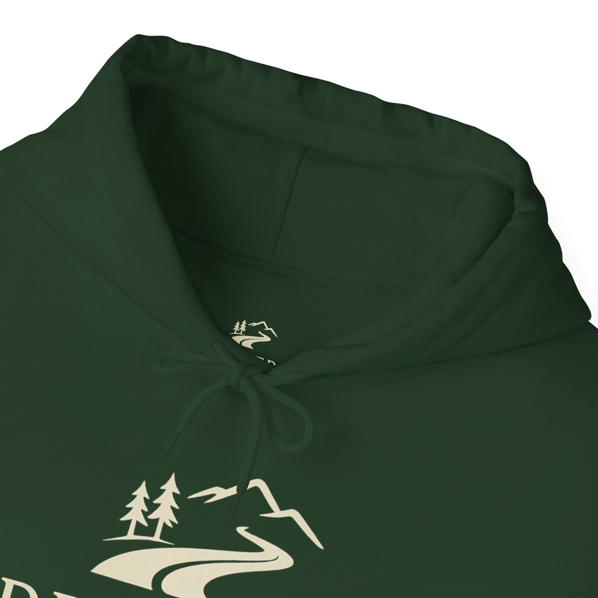 Drifted by Nature Hoodie — Minimal Mountain Road Graphic Hoodie