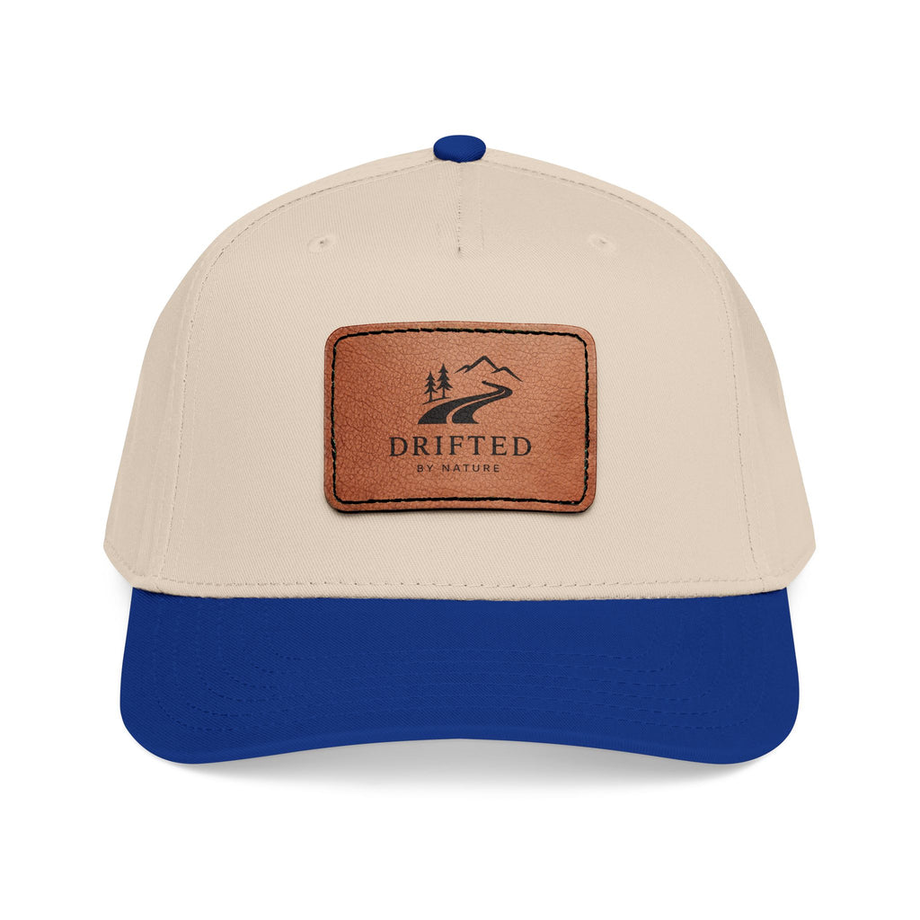Drifted by Nature Leather Patch Cap — Structured Baseball Hat