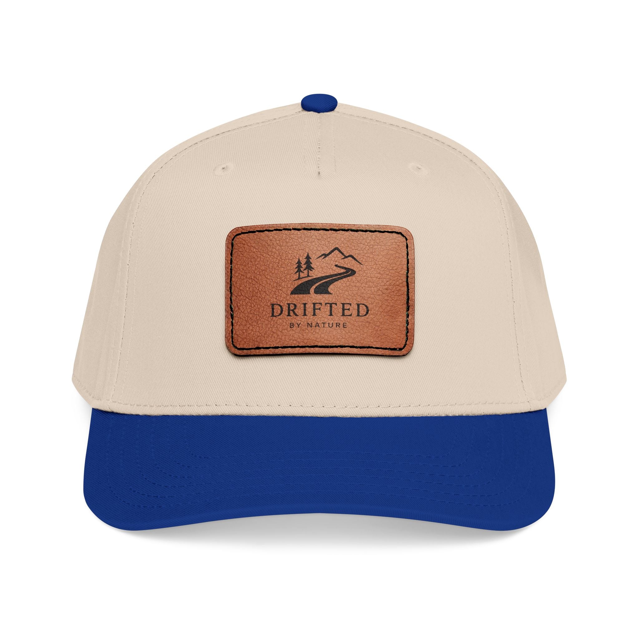 Drifted by Nature Leather Patch Cap — Structured Baseball Hat