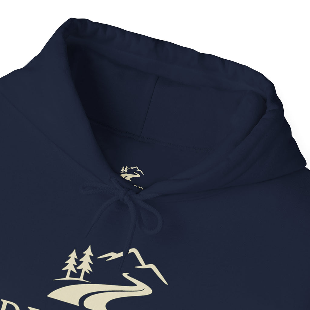 Drifted by Nature Hoodie — Minimal Mountain Road Graphic Hoodie